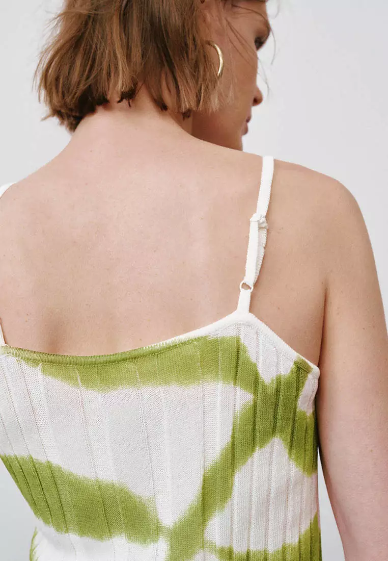 UR夏季新款女装时尚薄荷曼波撞色织染吊带背心UWH940057