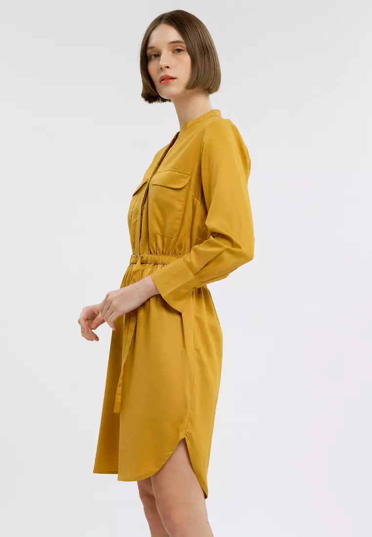Minimal Anneke Dress Honey Mustard