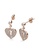 Her Jewellery gold Heart Lock Earrings (Rose Gold) - Made with premium grade crystals from Austria A699CAC67E8255GS_3