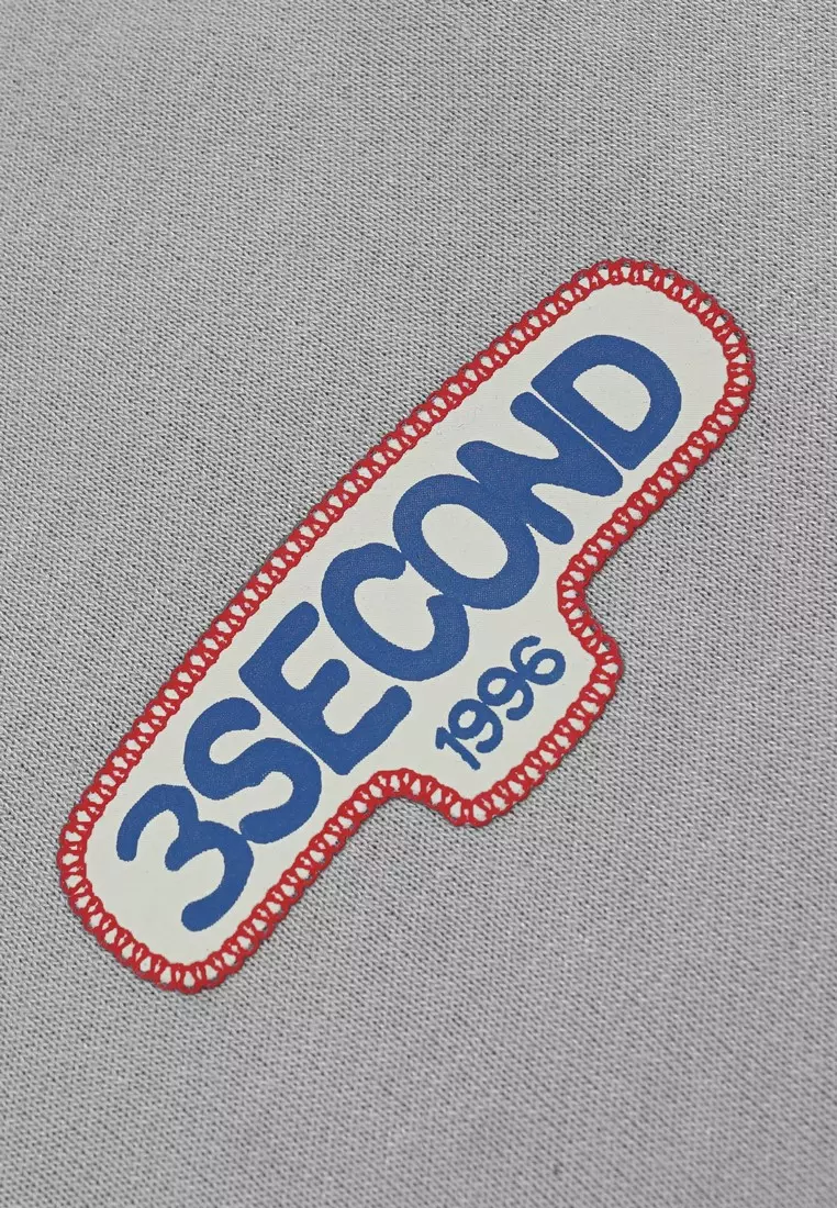 3Second Men's Jacket Crewneck Sweatshirt Regular Fit Fleece Aeron HP-C140325