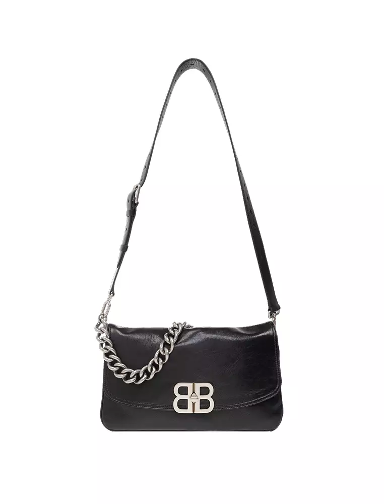 Balenciaga Balenciaga BB Soft Medium Flap Shoulder Bag in Black 2024 ...