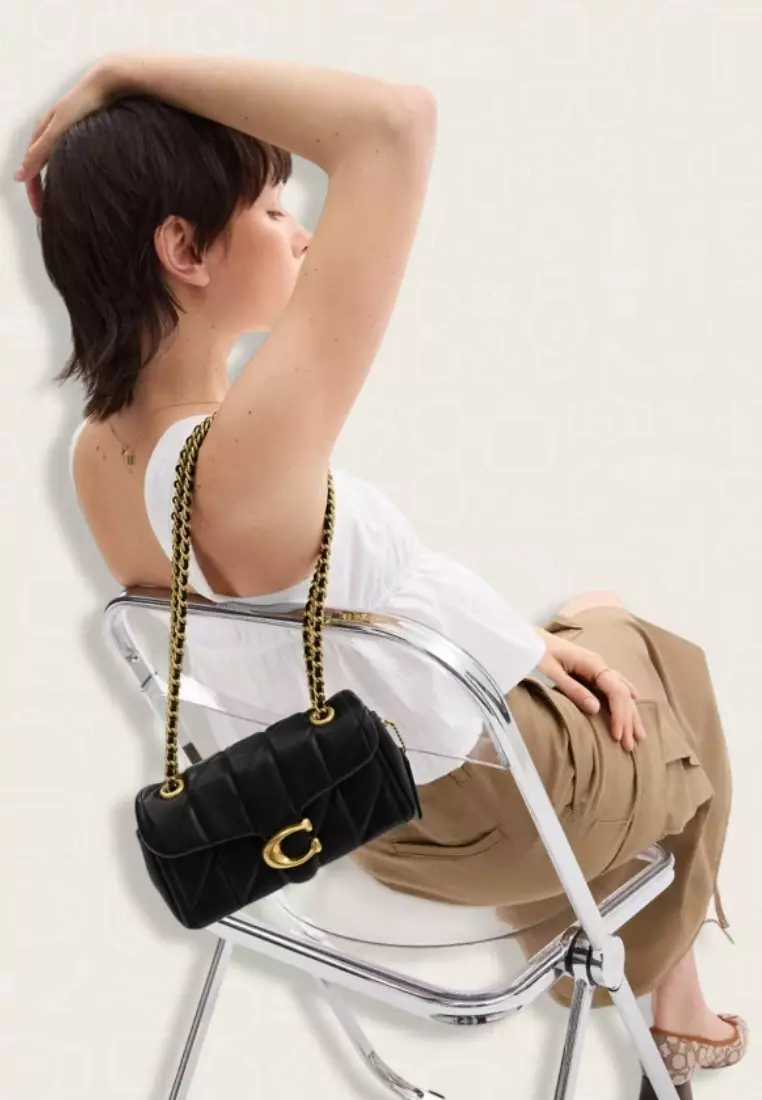 Coach Tabby Shoulder Bag 20 With Quilting Black