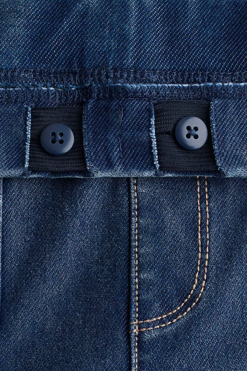Denim-look wide-leg jeggings