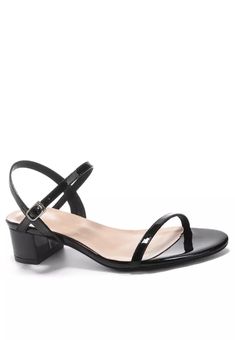 Discount on Twenty Eight Shoes  shoes - SKU: 4CM Faux Patent Leather Strap Heel Sandals BY339-1