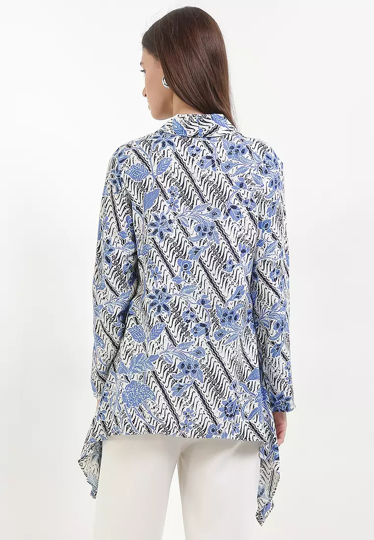 Outer Cardigan Atasan Batik Wanita Danera Raya Katun Rayon Lengan Panjang