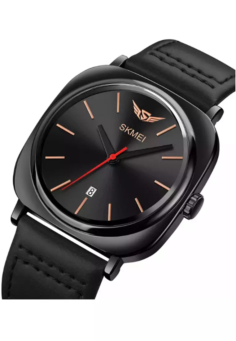 Jam Tangan Analog Pria Waterproof Strap Tali Material Leather IR37 ORIGINAL