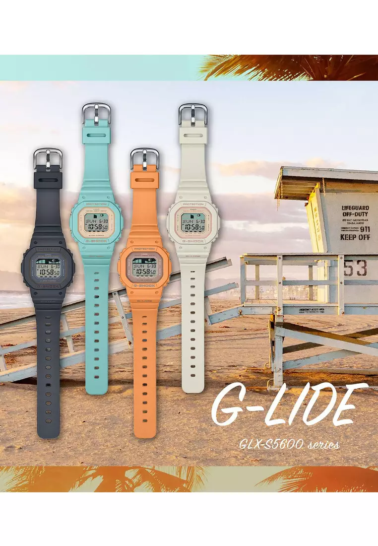 GLX-S5600-4 G-LIDE Women's Digital Sport Watch | Orange Resin Band