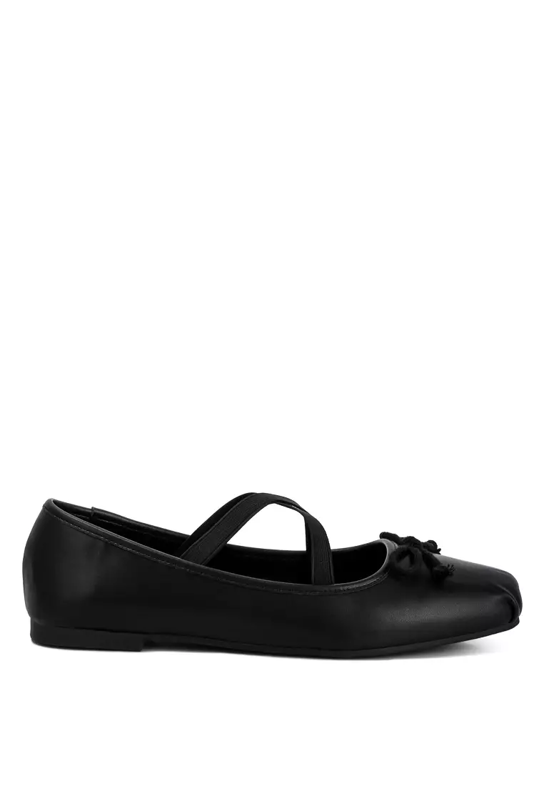 Discount on London Rag  shoes - SKU: White Recycled Faux Leather Ballet Flats