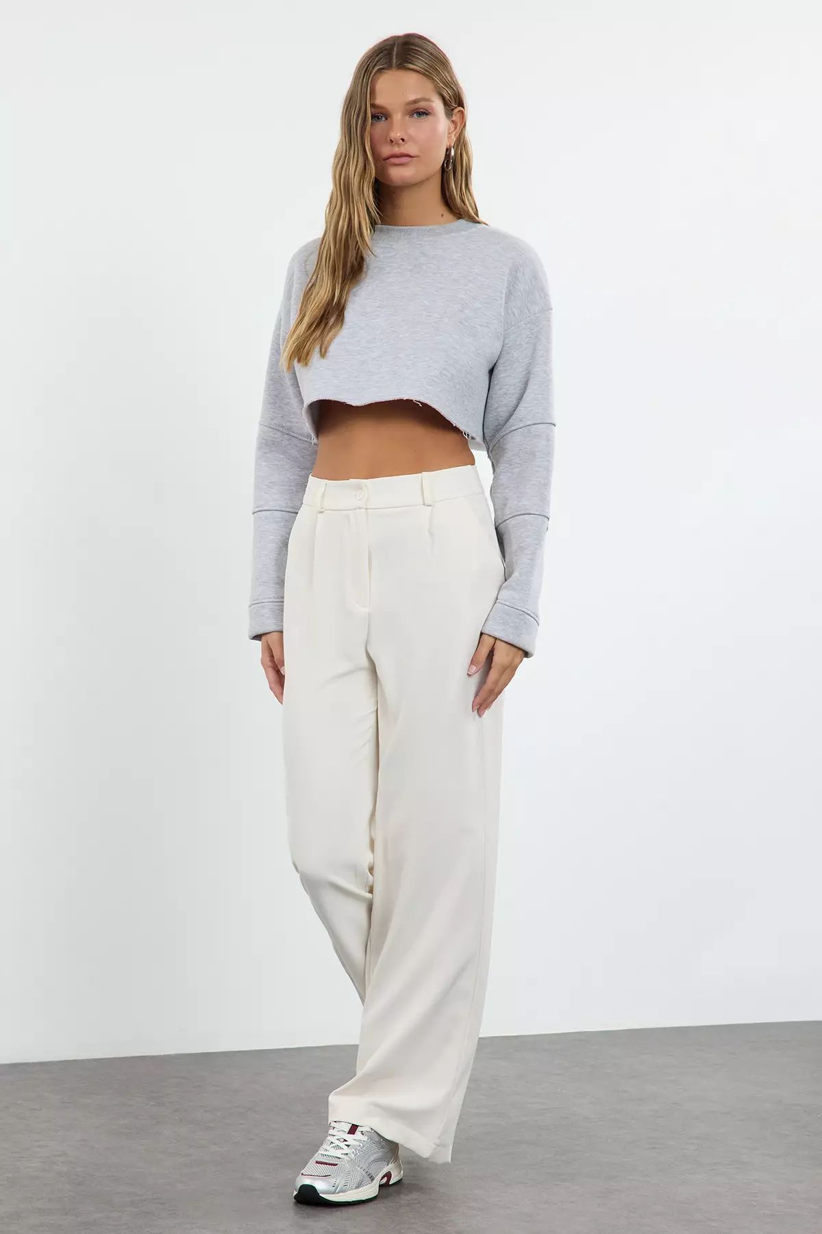 High Waist Pleated Trousers