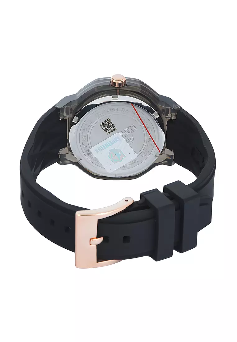 Expedition Exp Chronograph - Jam Tangan Analog Wanita - Black Case - Black Rubber Strap - 6859 BFRRGBA