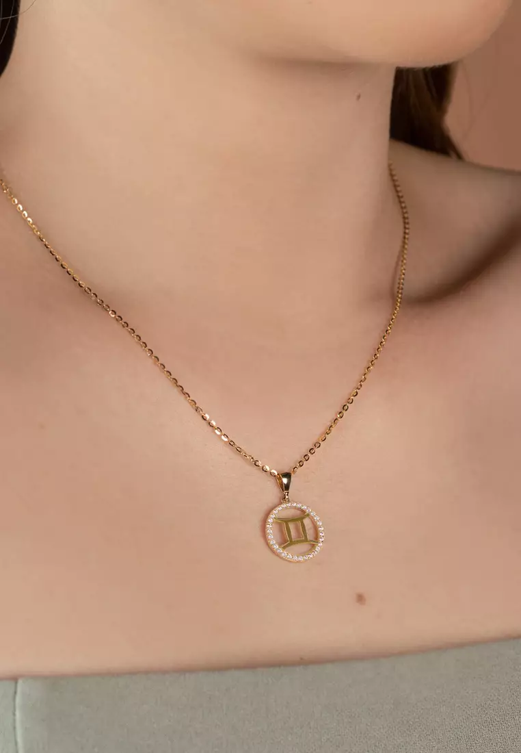Gemini Pendant 14k Gold