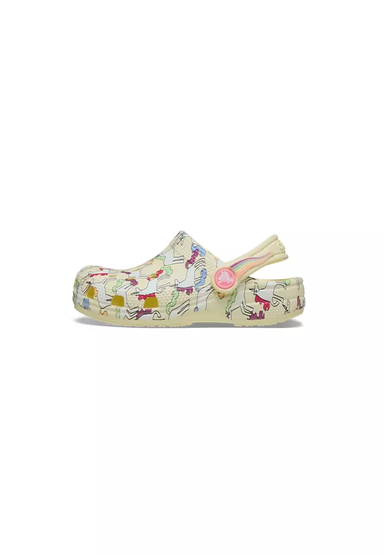 Toddler's Classic Unicorn Graphic Clog in Yellow Light