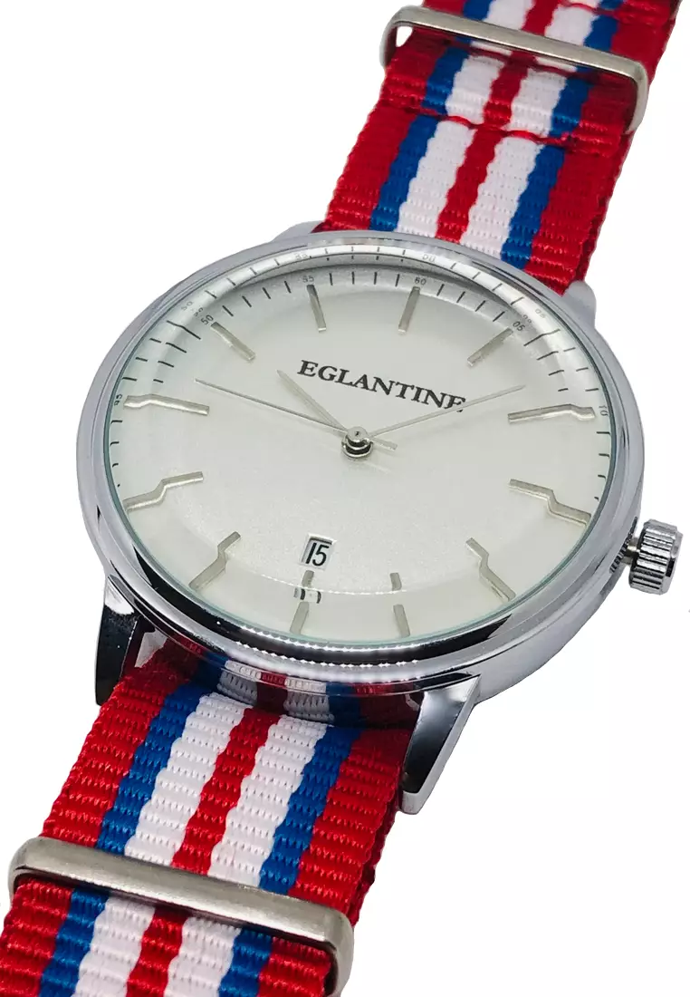 Red white blue watch strap on sale