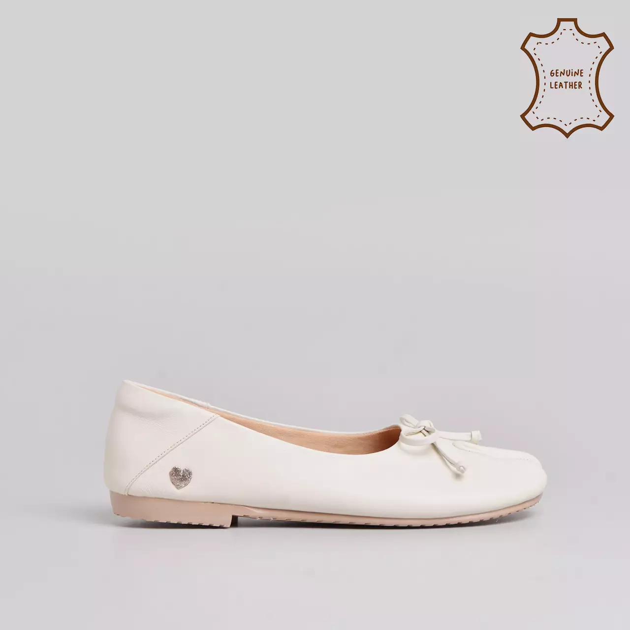 Evodia Flat Shoes Genuine Leather Cream
