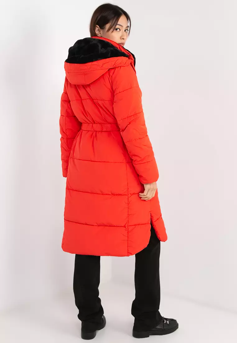 Red longline on sale puffer coat