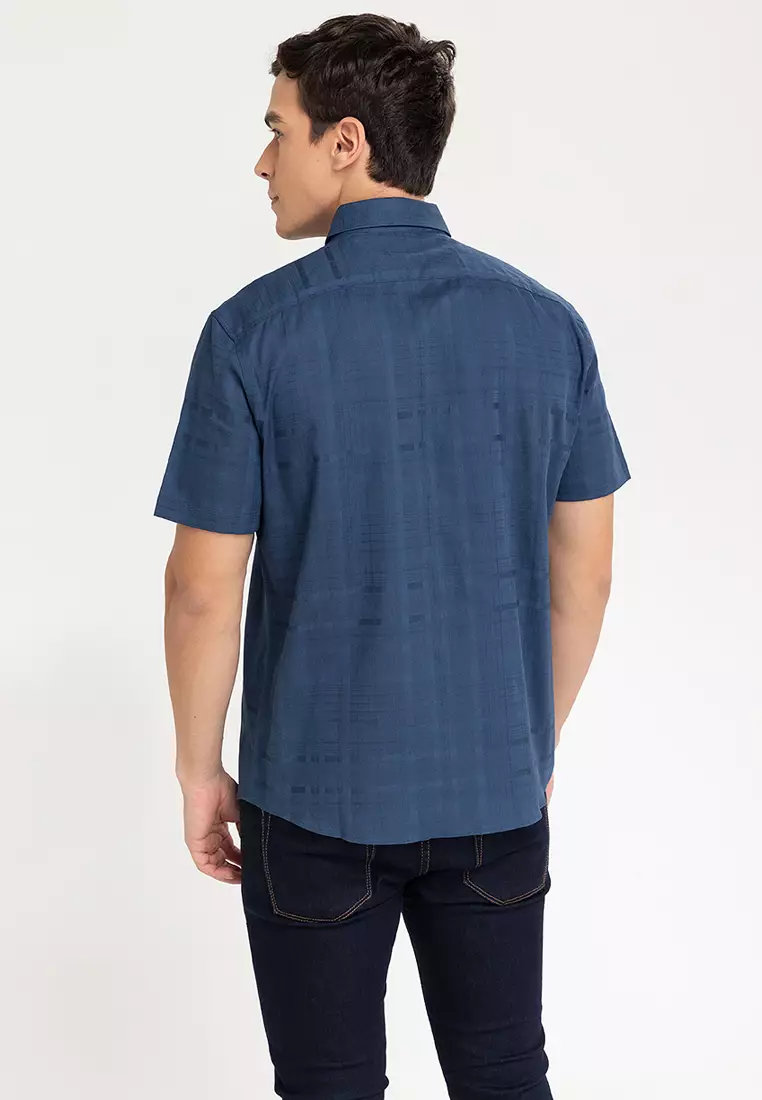 Short Sleeve Sateen Sns Plaid