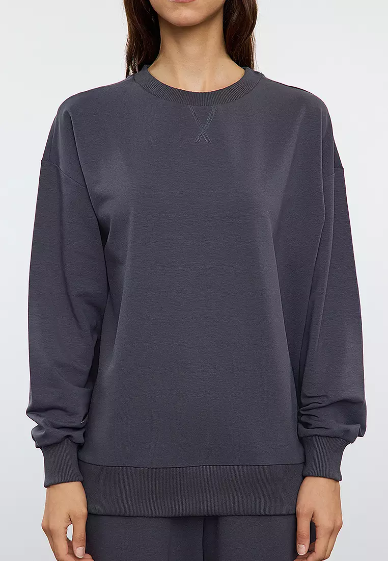 Crew Neck Sweatshirt & Wide Leg Pants Set