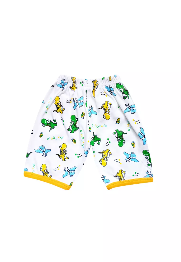 Skabe Pakaian Bayi Anak Laki Laki Baju Singlet Motif Dinosaurus Setelan Celana Kaos Full Print All Size Baby Putih Usia 0 Sampai 6 Bulan 3309 Everyday