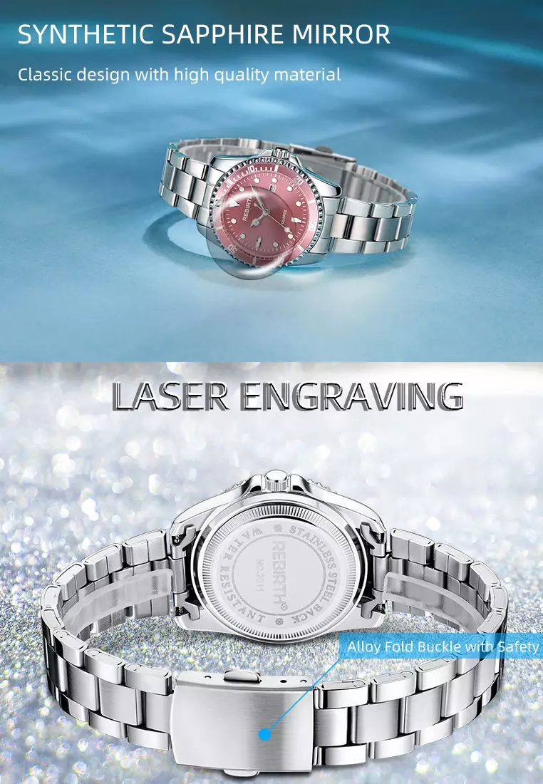 jam tangan wanita bisnis stainless steel strap waterproof fashion jam tangan cewek