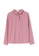 A-IN GIRLS pink Simple Lapel Long Sleeve Blouse F2996AAC7A661FGS_4