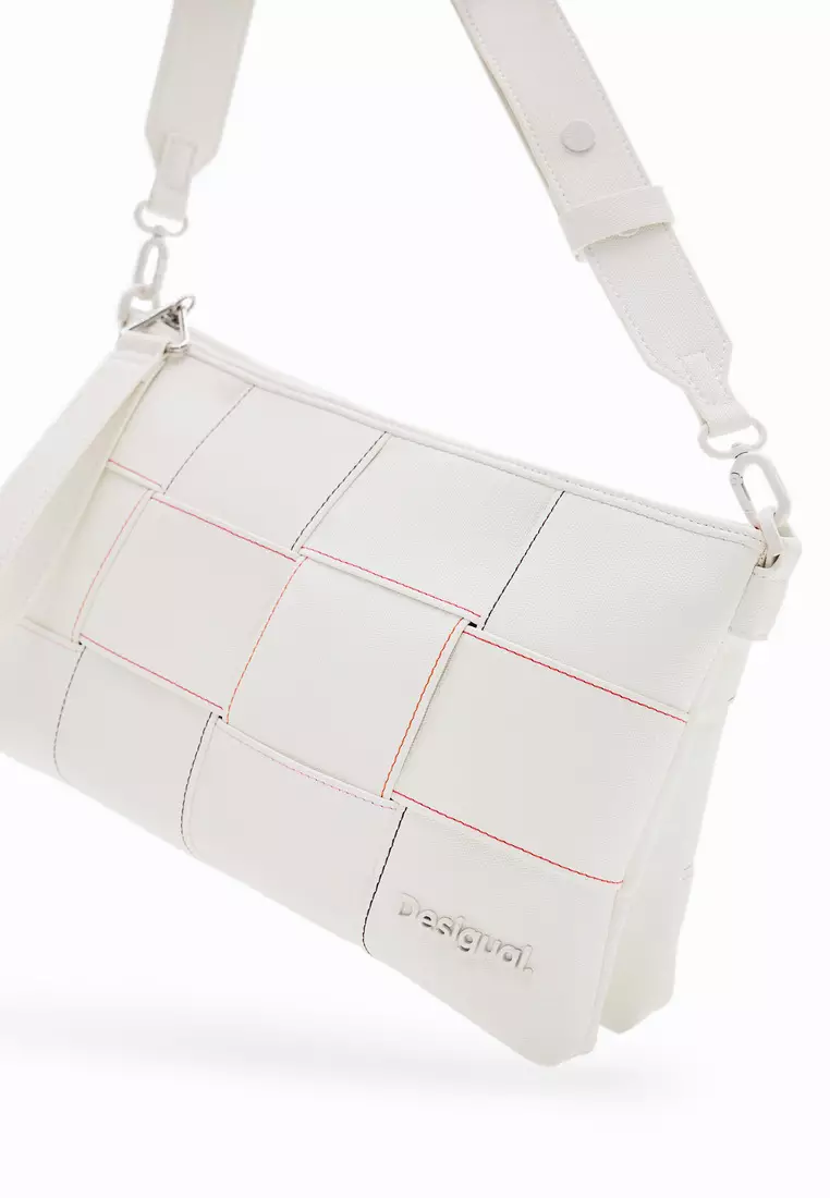 Desigual Woman M woven stitching crossbody bag.