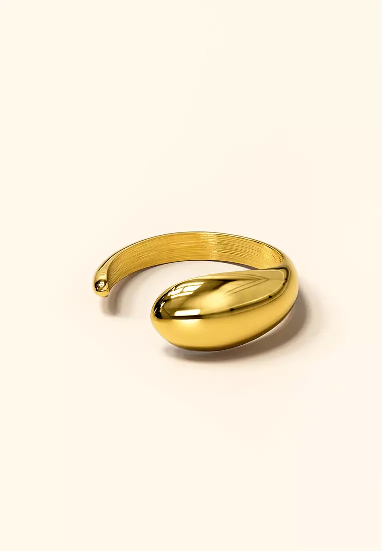 Elan Irregular Open Claw Gold Ring