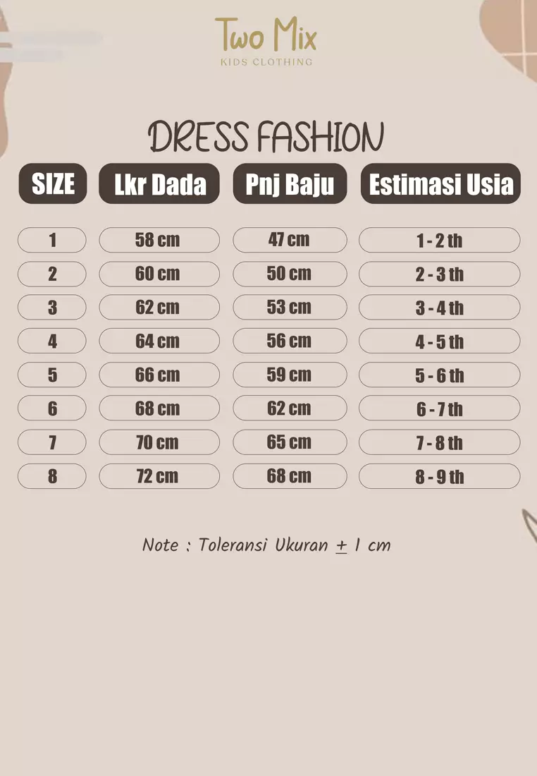 Two Mix Baju Anak Perempuan - Dress Anak Cewek Kupu Bunga 1-8 Tahun 4352
