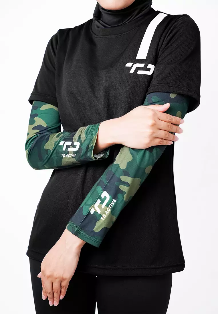 Td Active Manset Tangan Olahraga Sepeda Camo Loreng Hijau MS142