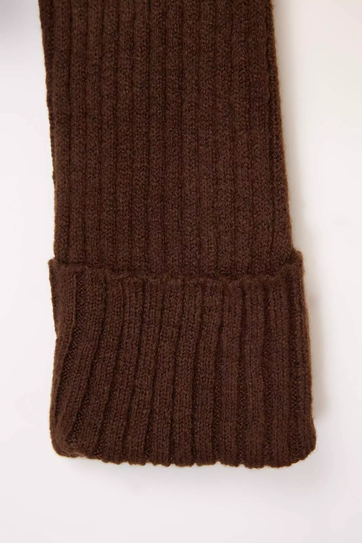 Brown Crop Soft Textured Stand Collar Knitwear Cardigan