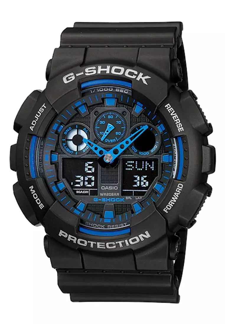 G shock watches black and blue shop