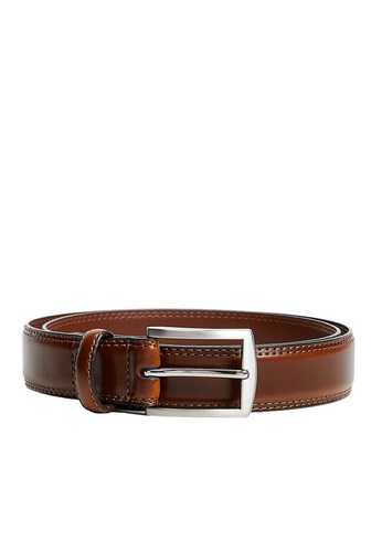MANGO Man brown Leather Belt 5B66CAC5021B39GS_1