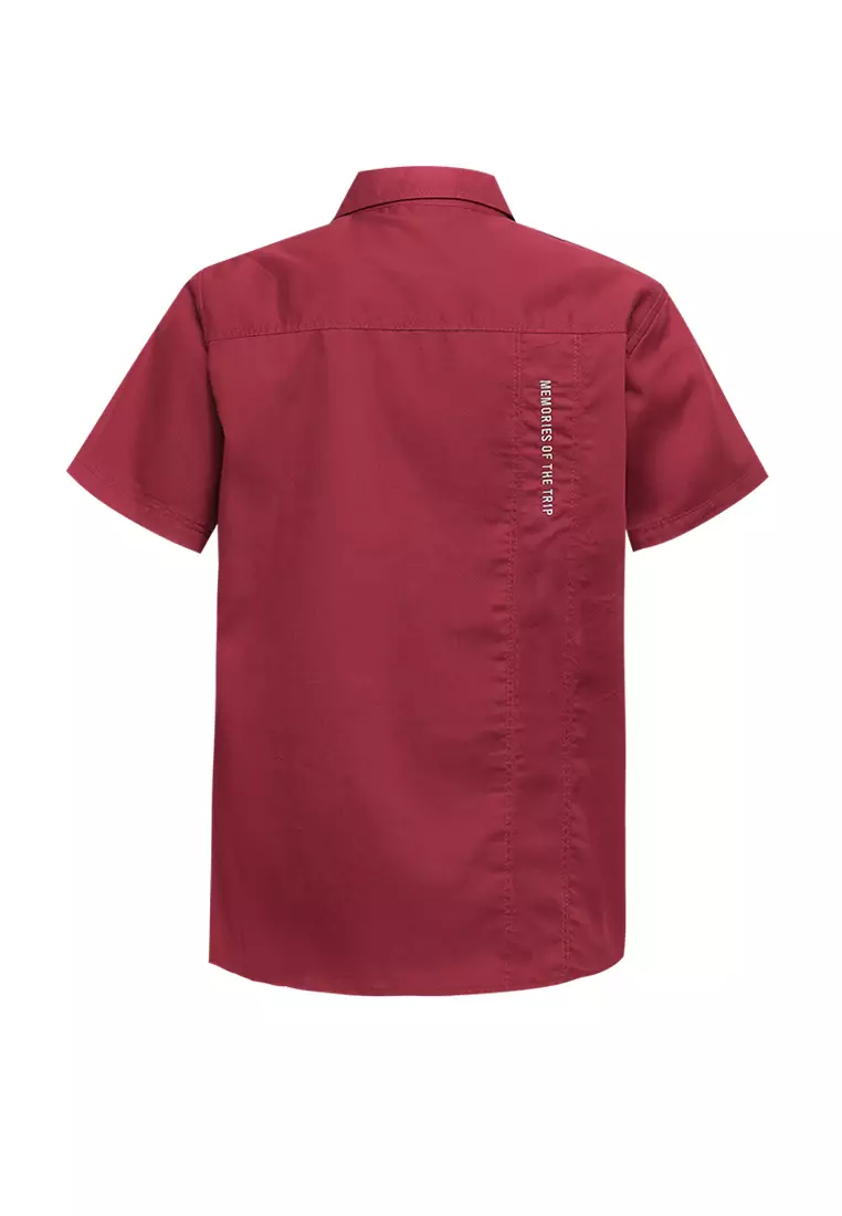 Pito Dito Boy Valencony Kemeja Pendek Anak Merah - Size 14