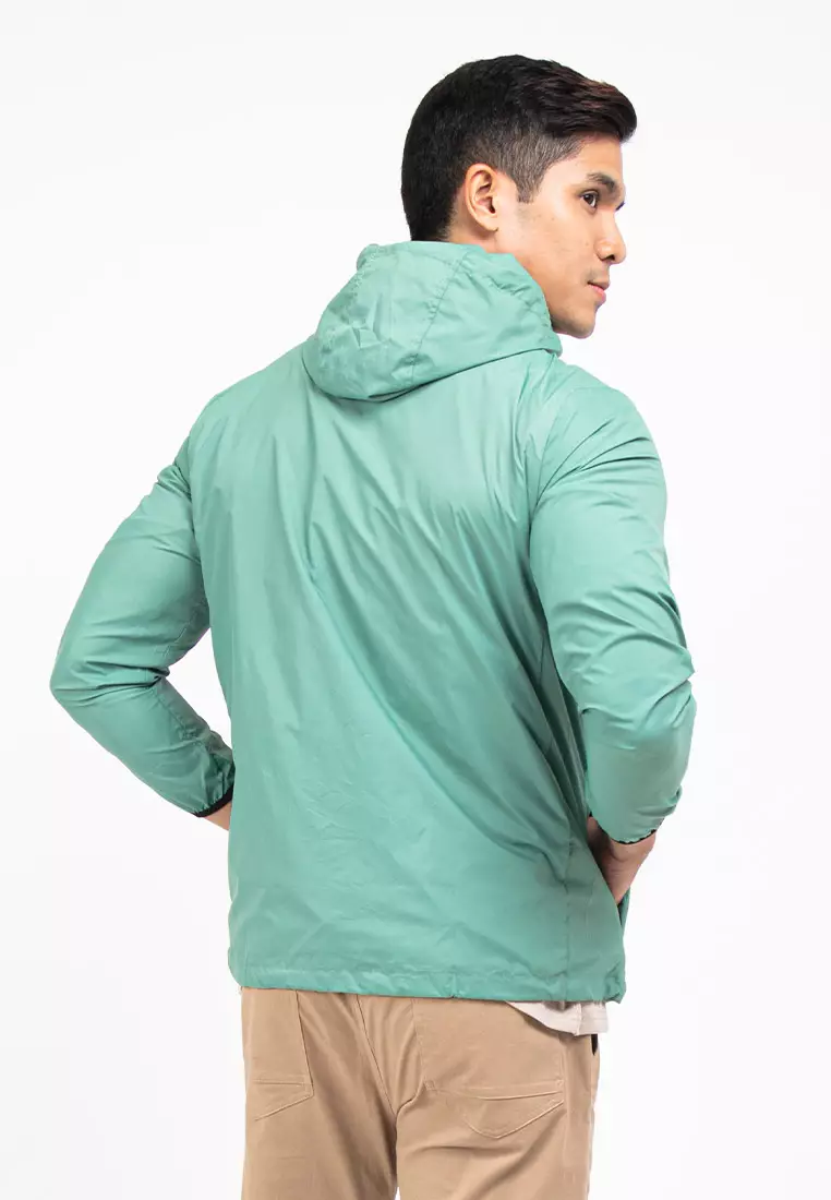Forest Windbreaker Men Jacket Reflective Jogging Running Waterproof Jacket - 30361-41LtGreen