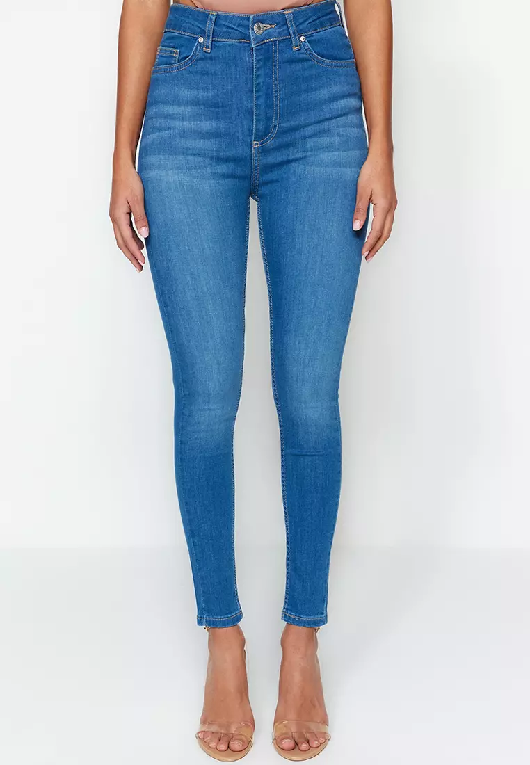 Slimming Effect Super High Waist Skinny Jeans