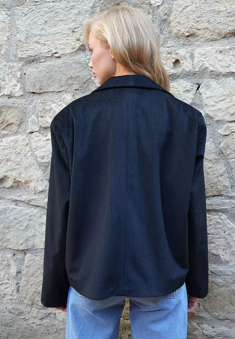 Oversize Padded Shoulder Jacket