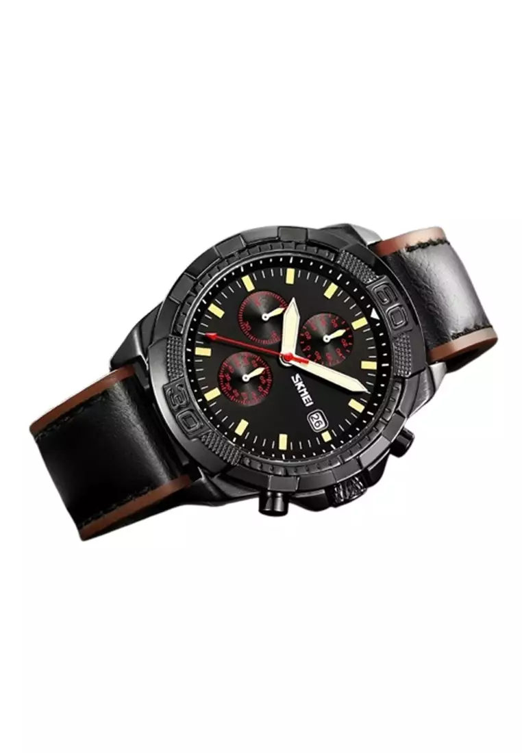 Jam Tangan Analog Pria Elegant 9347 ORIGINAL - Black