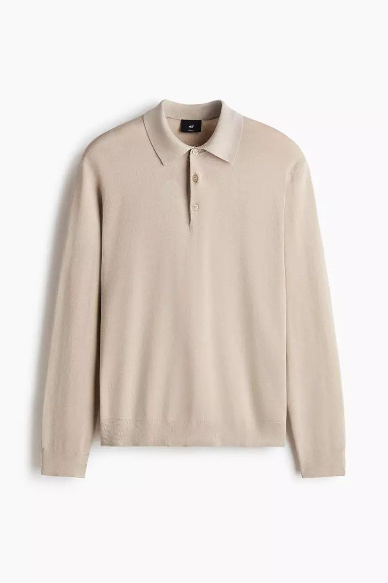 Regular Fit Fine-knit polo shirt
