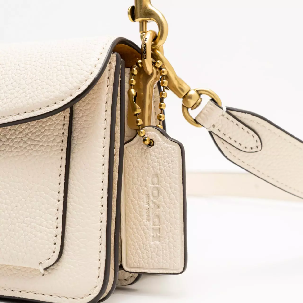 Jual Coach Tabby 20 Polished Leather Shoulder Bag Chalk Original