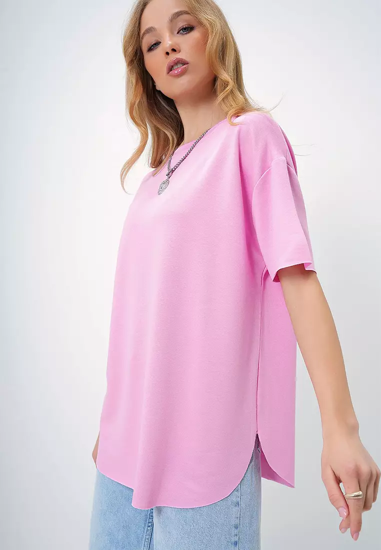 Crew Neck Oval Cut Modal T-Shirt
