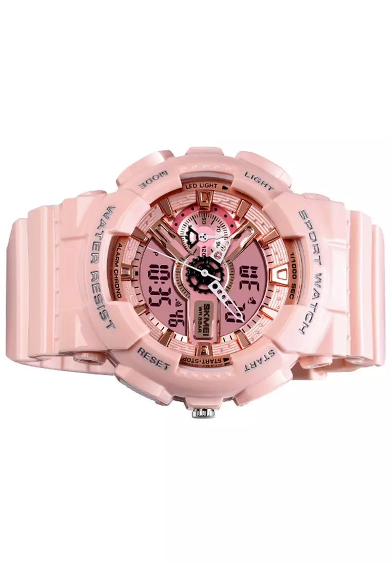 Jam Tangan Analog Digital Pria Design Sporty Many Function Waterproof Strap Tali Material PU DS88 ORIGINAL
