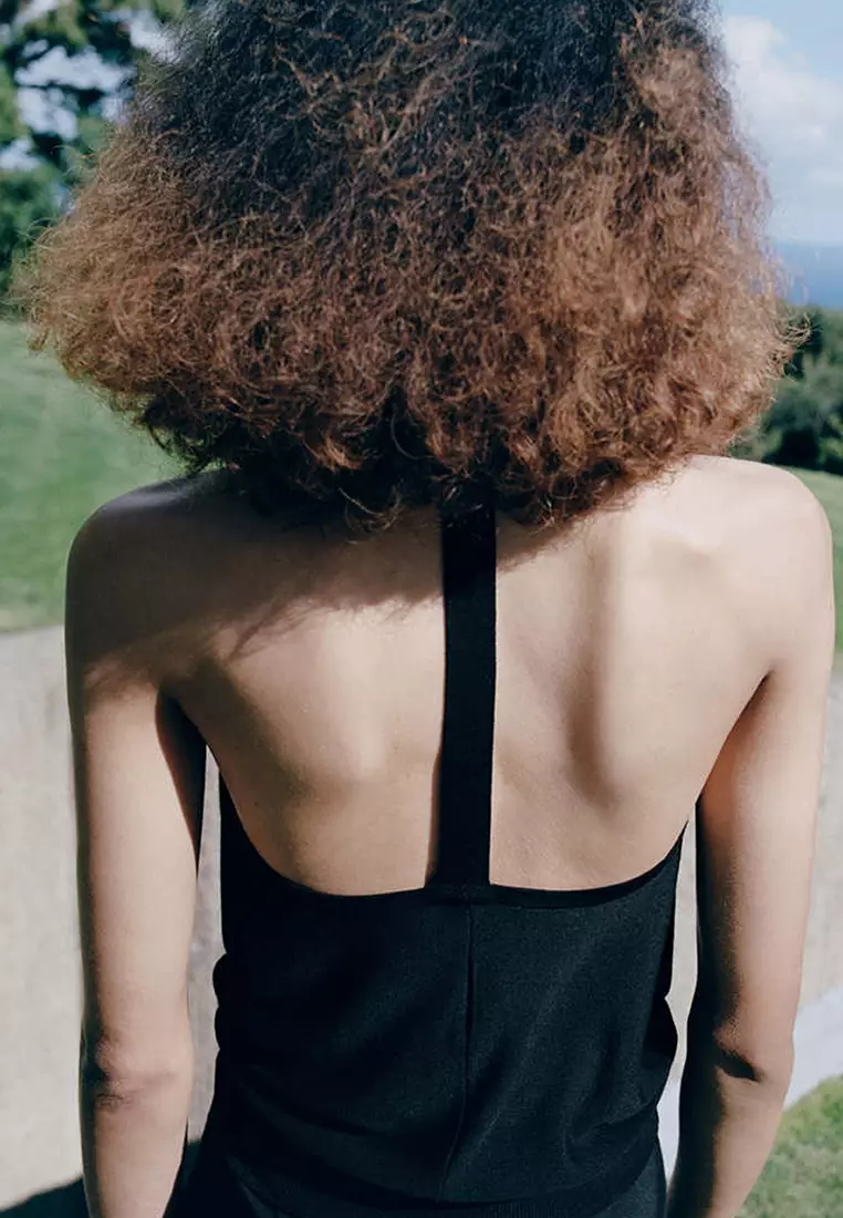 Fine-Knit Draped Top