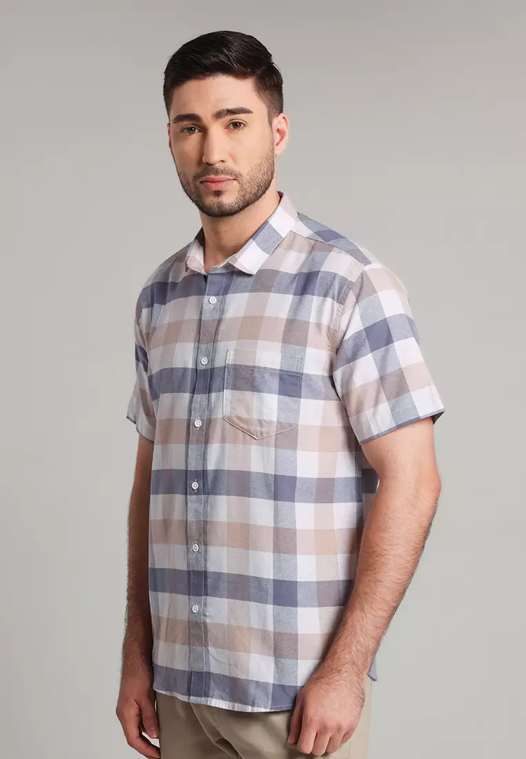 MOC Kemeja Lengan Pendek Pria Briscoe - Khaki