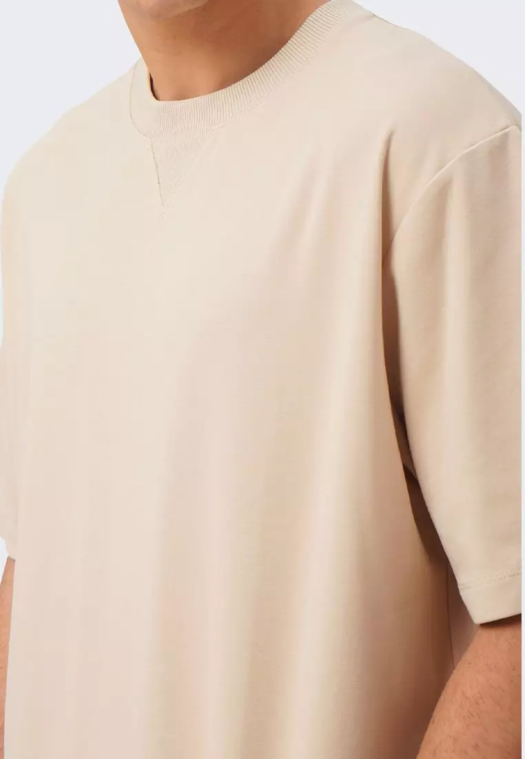 Men's T-Shirt with V Insert and Side Slit