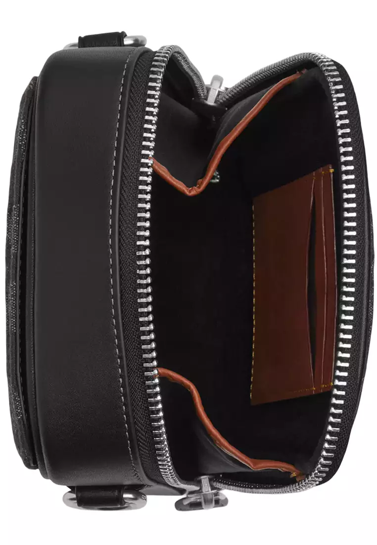 Stanton Crossbody Bag In Signature Denim - Black CAJ44