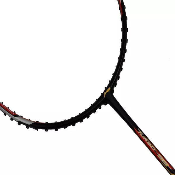Li-Ning Badminton Racket Turbo 99 Free Senar + Grip + Cover - Black/Red