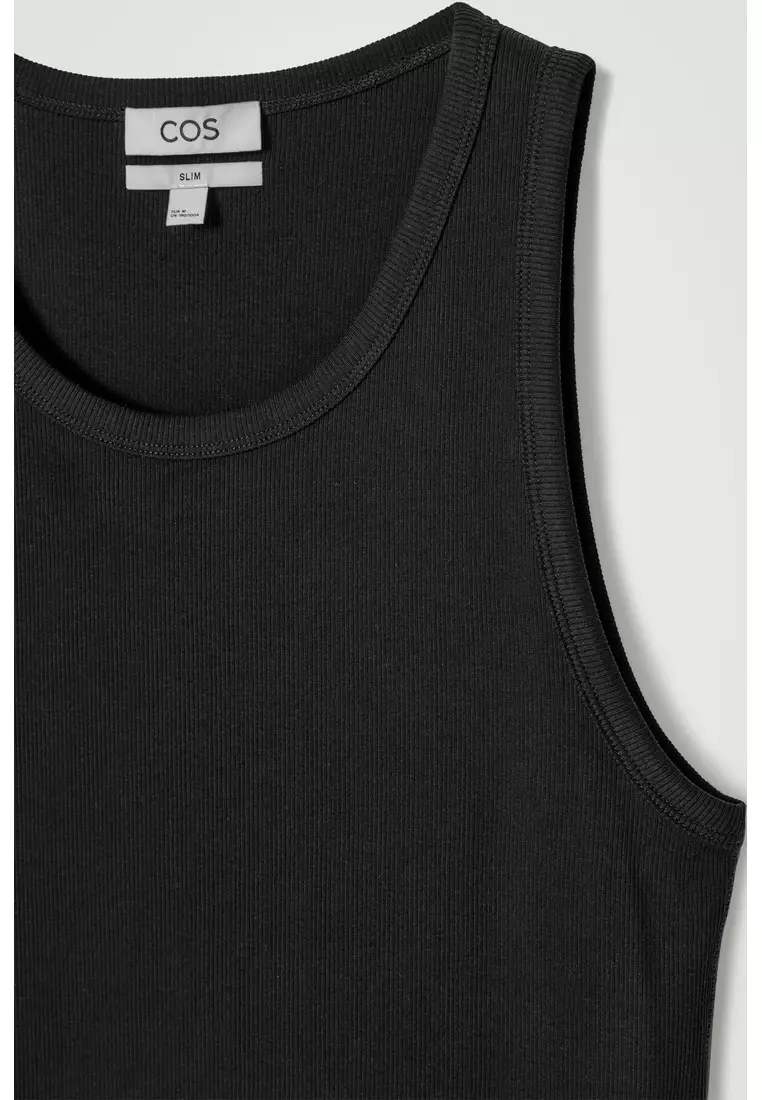 SLIM RIBBED COTTON TANK TOP