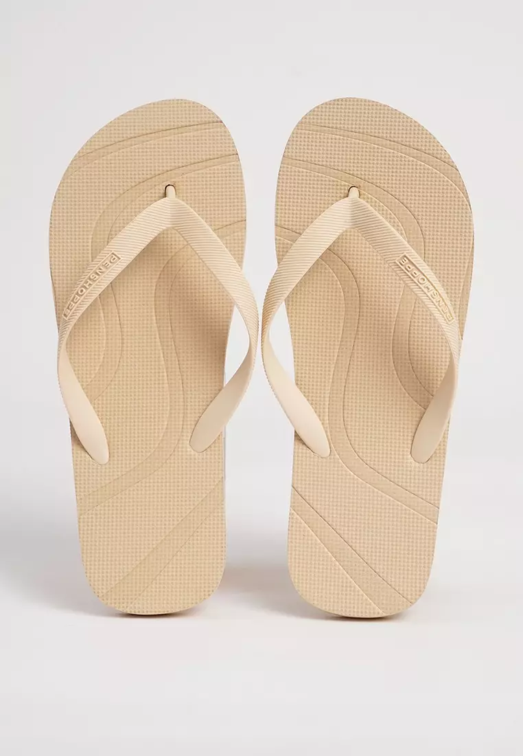 Men s Flip Flops With Debossed Pattern