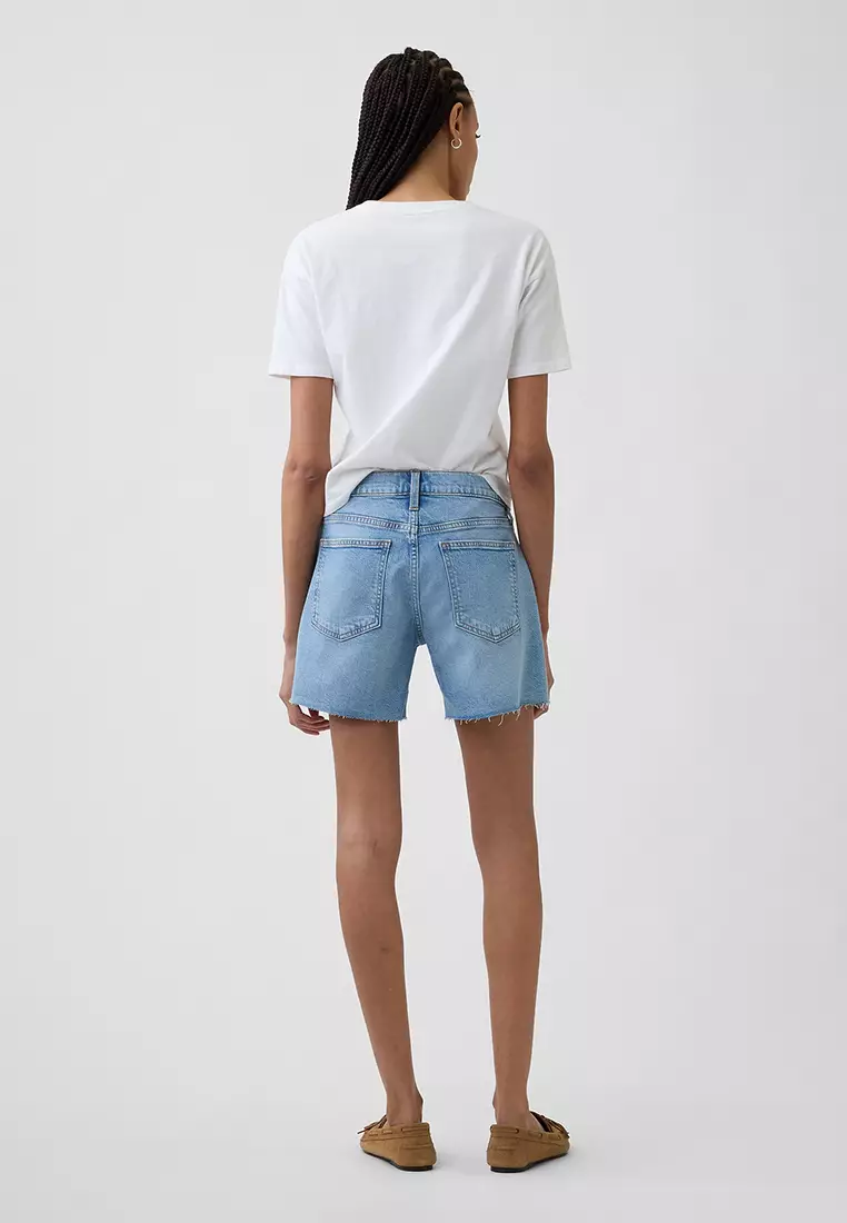 5" Mid Rise Soft Denim Shorts