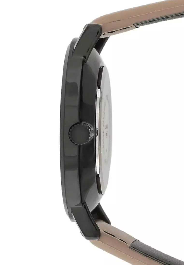 Casio Jam Tangan Pria - Brown Black - Leather Strap - MTP-VT01BL-1BUDF