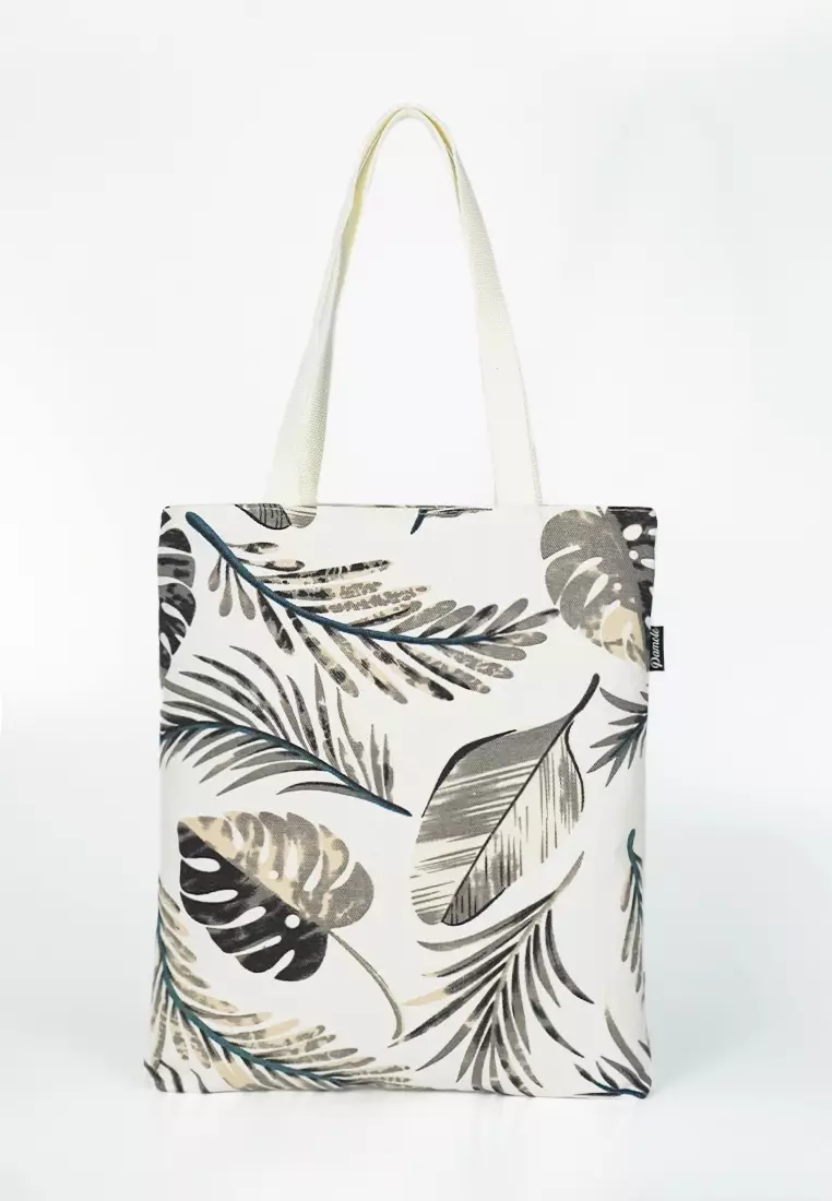 Tote Bag Wanita Tas Wanita Bahan Kanvas Penutup Resleting